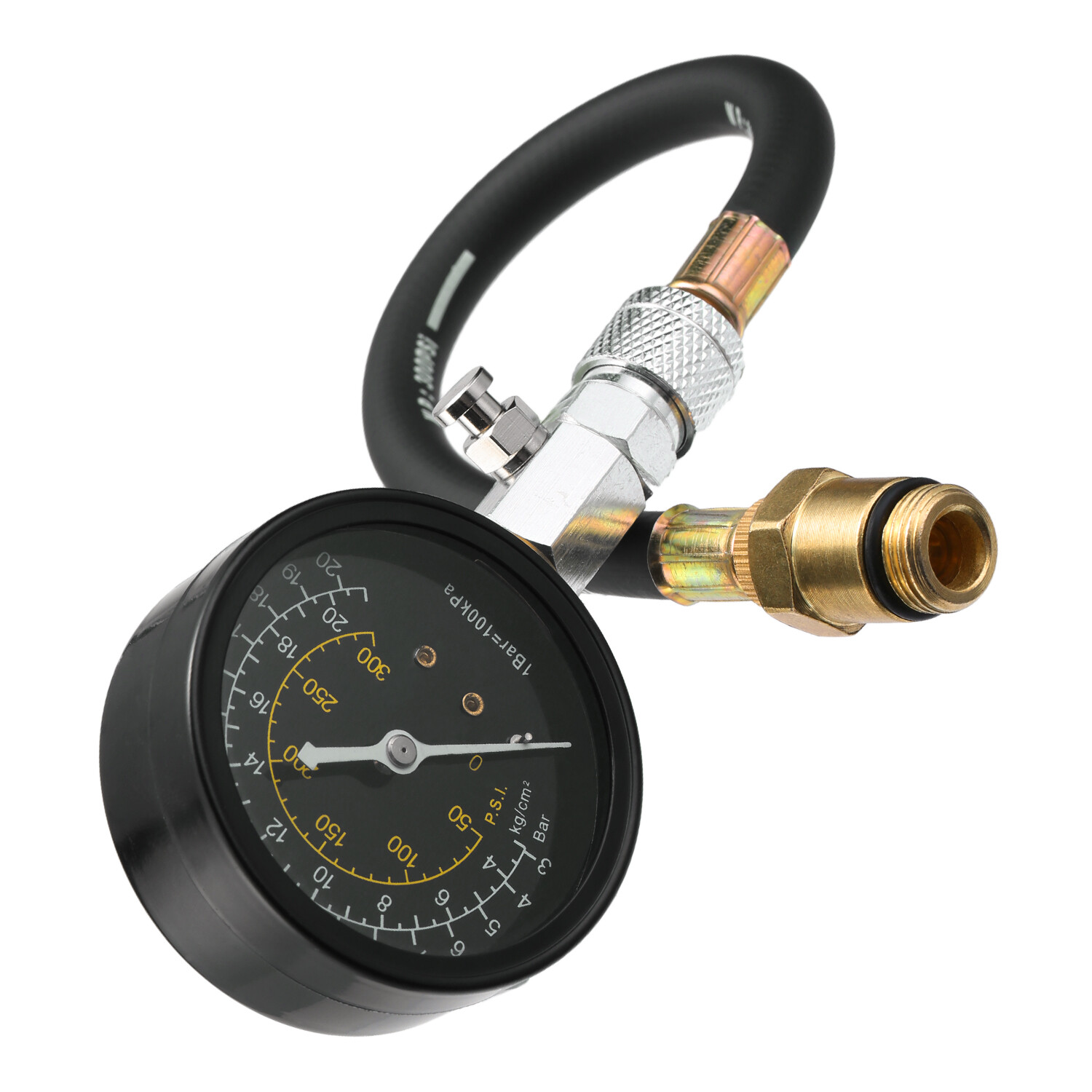 300PSI Engine Cylinder Compression Gauge Tester Kit Gas Diagnostic Tester Set US