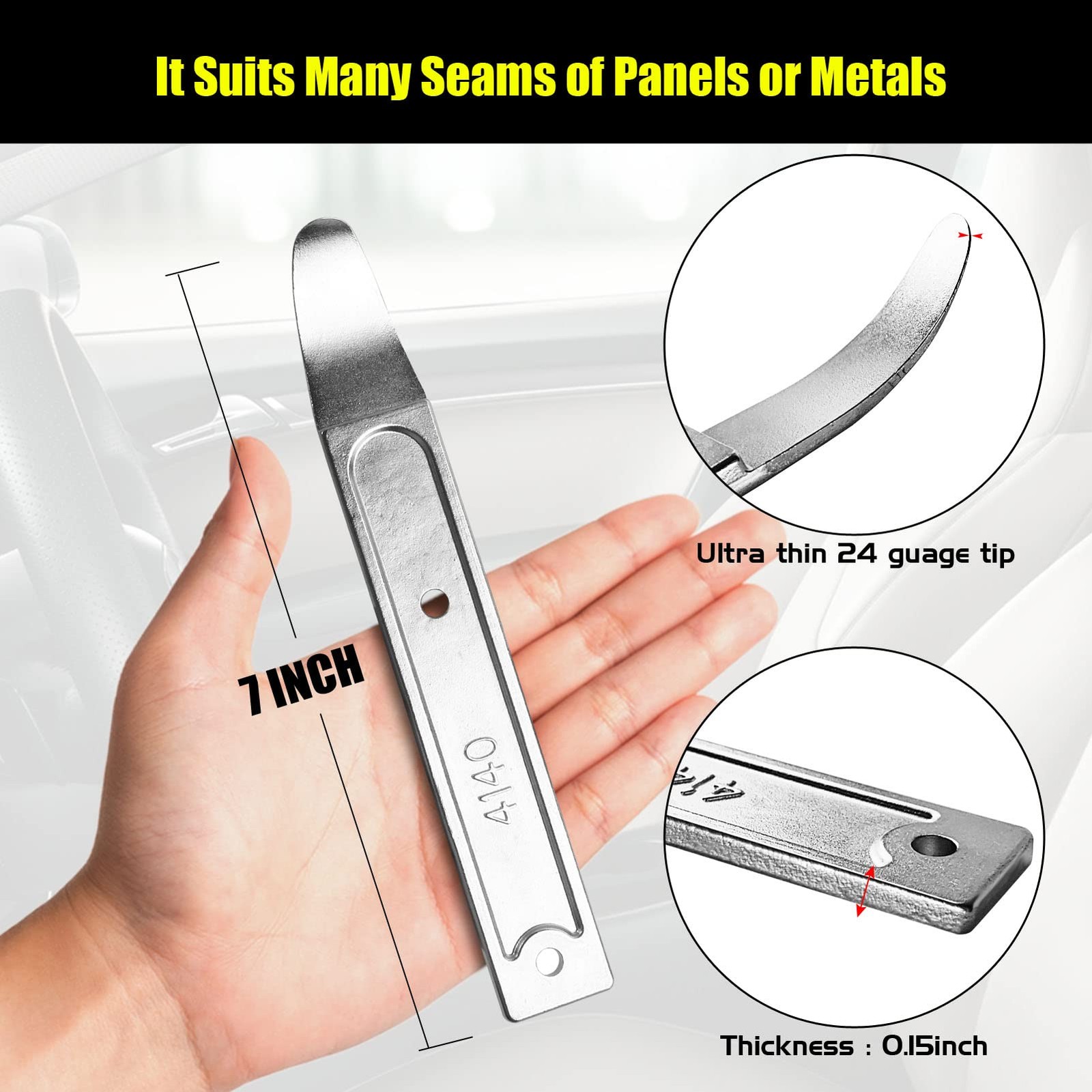 4140 Pry Tool, Pry Bar Trim Removal Tool Pry Tool, Pocket Mini Pry Bar, Door Pan