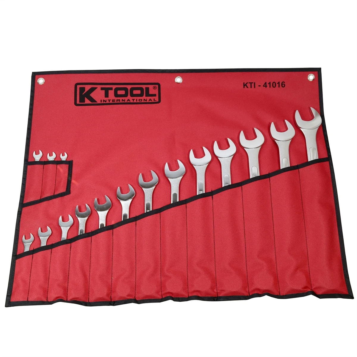 K Tool International 41016 Combination Wrench Set Chrome Plated Heat Treated
