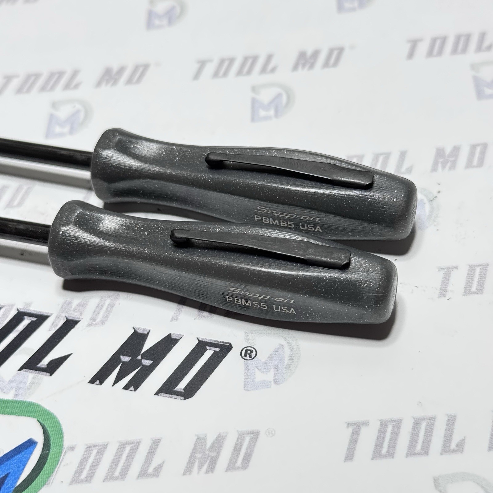 Snap-on Tools 2pc DARK TITANIUM 5″ Straight Bent Mini Pocket Prybar PBMB5 PBMS5