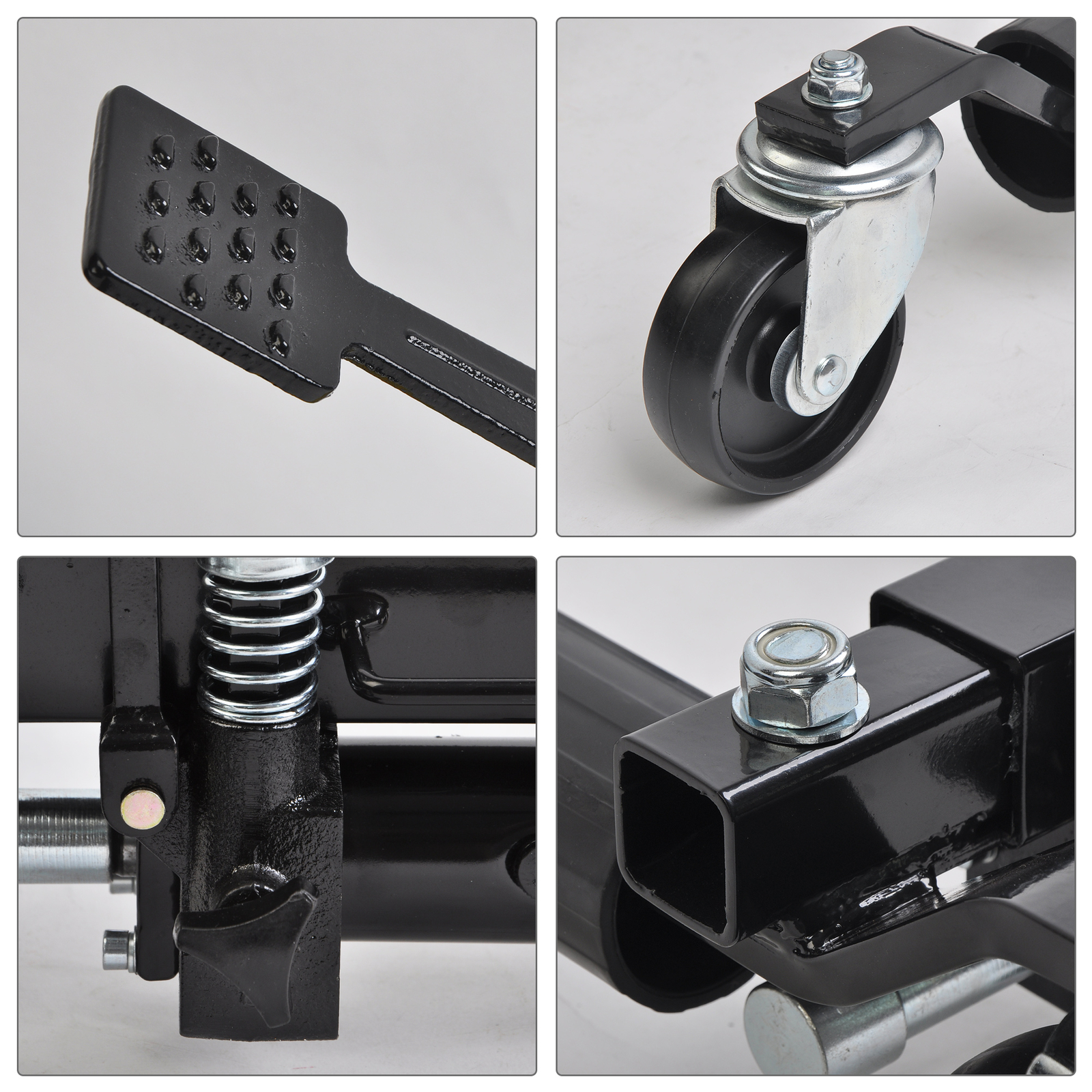 4-PC Hydraulic Car Dollies 12″ Wheel Lift Positioning Jack Auto Dolly Hoist Set