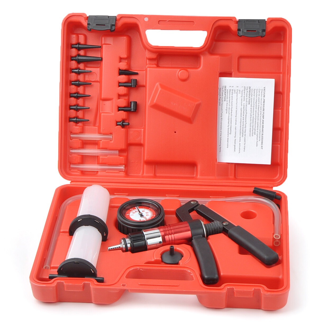 Brake Line Bleeder Bleeding Pressure Vacuum Car Repair Handheld Pump Kit Set