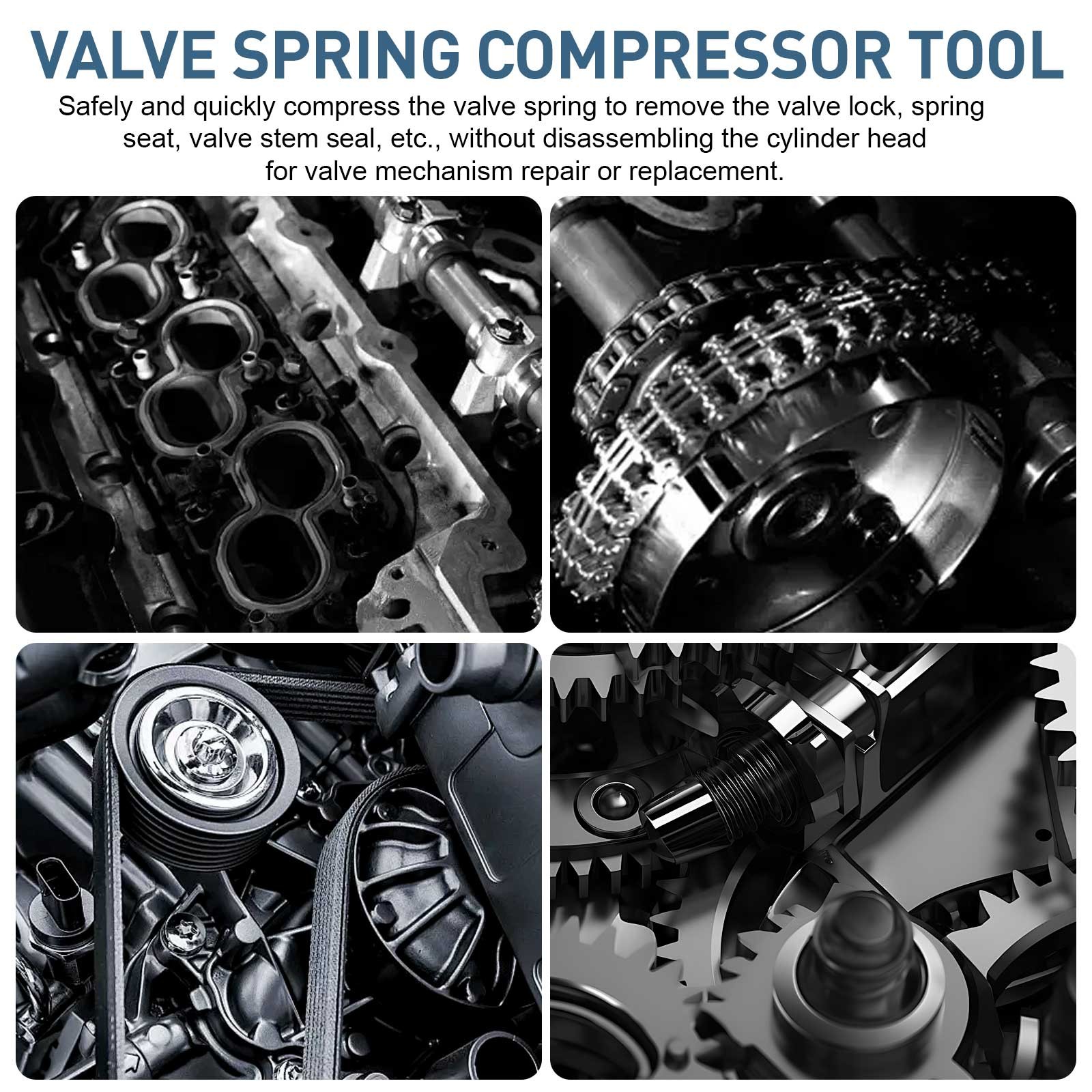 Valve Spring Compressor Tool for Ford 4.6L 5.4L 6.8L 2V Engine 3/8″ Square Drive