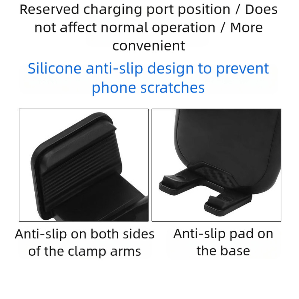 Black Silver Car Air Vent Phone Holder Compatible with Phones For 47 to 72 Inch