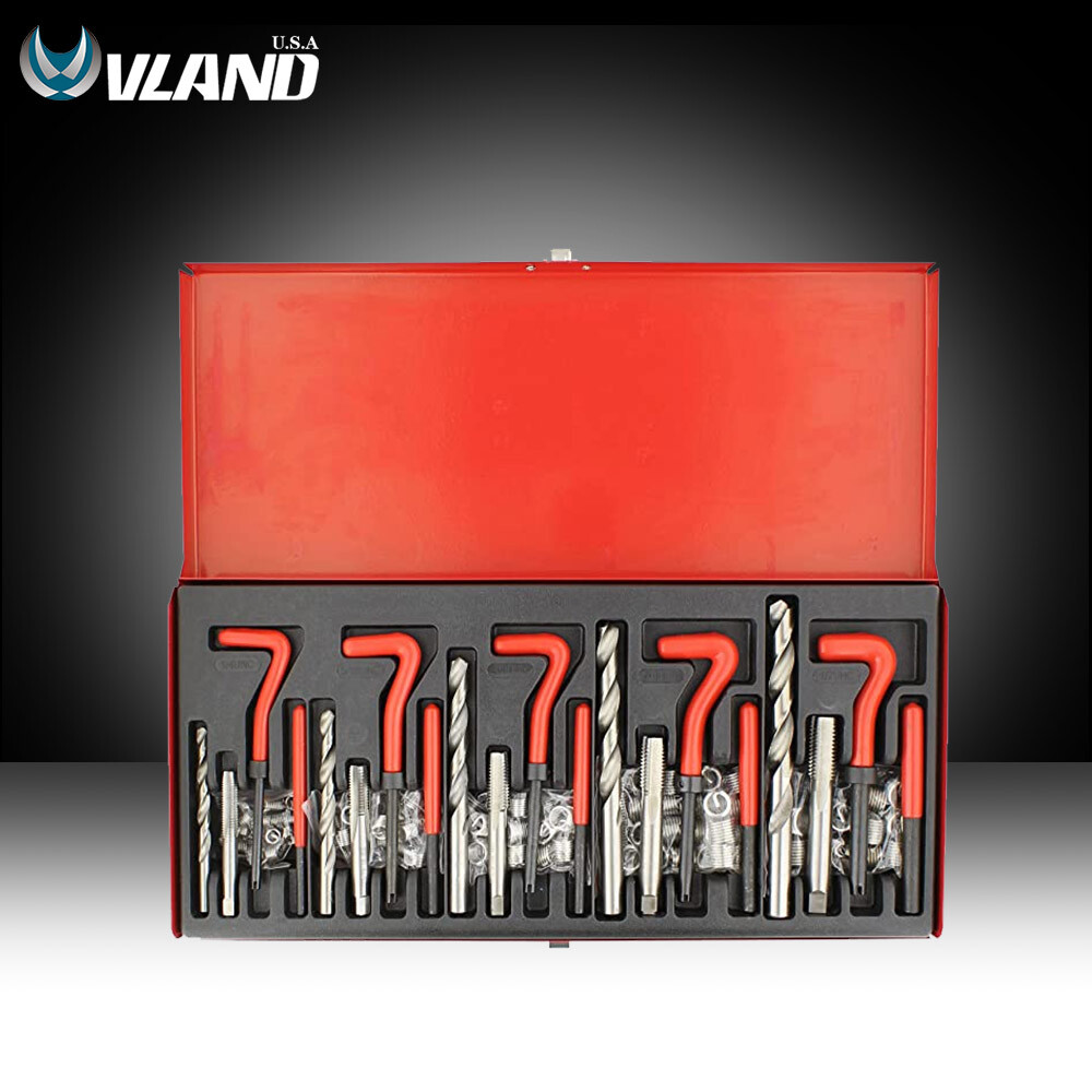 131 Pcs/Set Metric Thread Repair Insert Kit M5/6/8/10/12 Helicoil Car Coil Tools