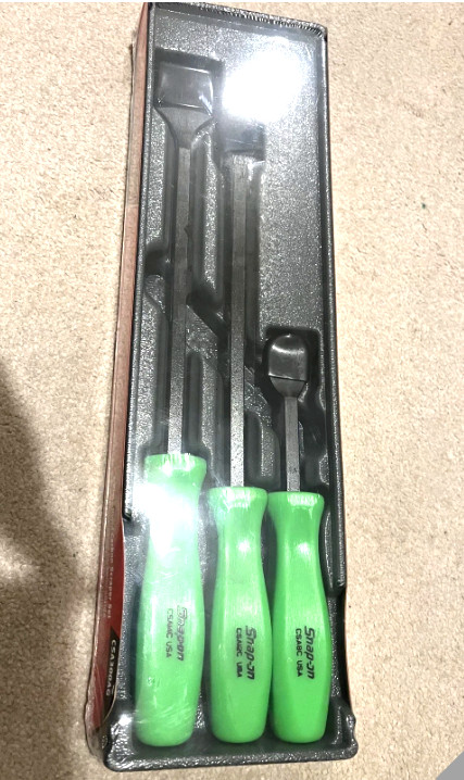 New Snap-on™ CSA300AG Green 3pc Heavy-Duty Carbon Scraper Set