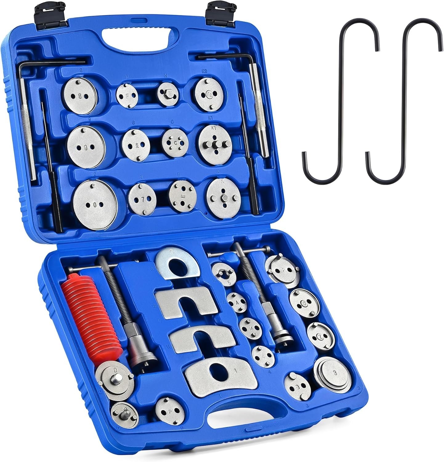 35-Piece Heavy Duty Brake Caliper Tool Kit with 24 Adapters for Universal Fit