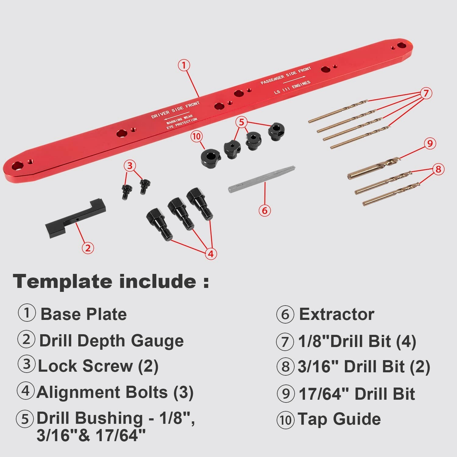 71400 Manifold Drill Template for GM /Chevy LSIII 4.8L, 5.3L & 6.0L Motors 99-07