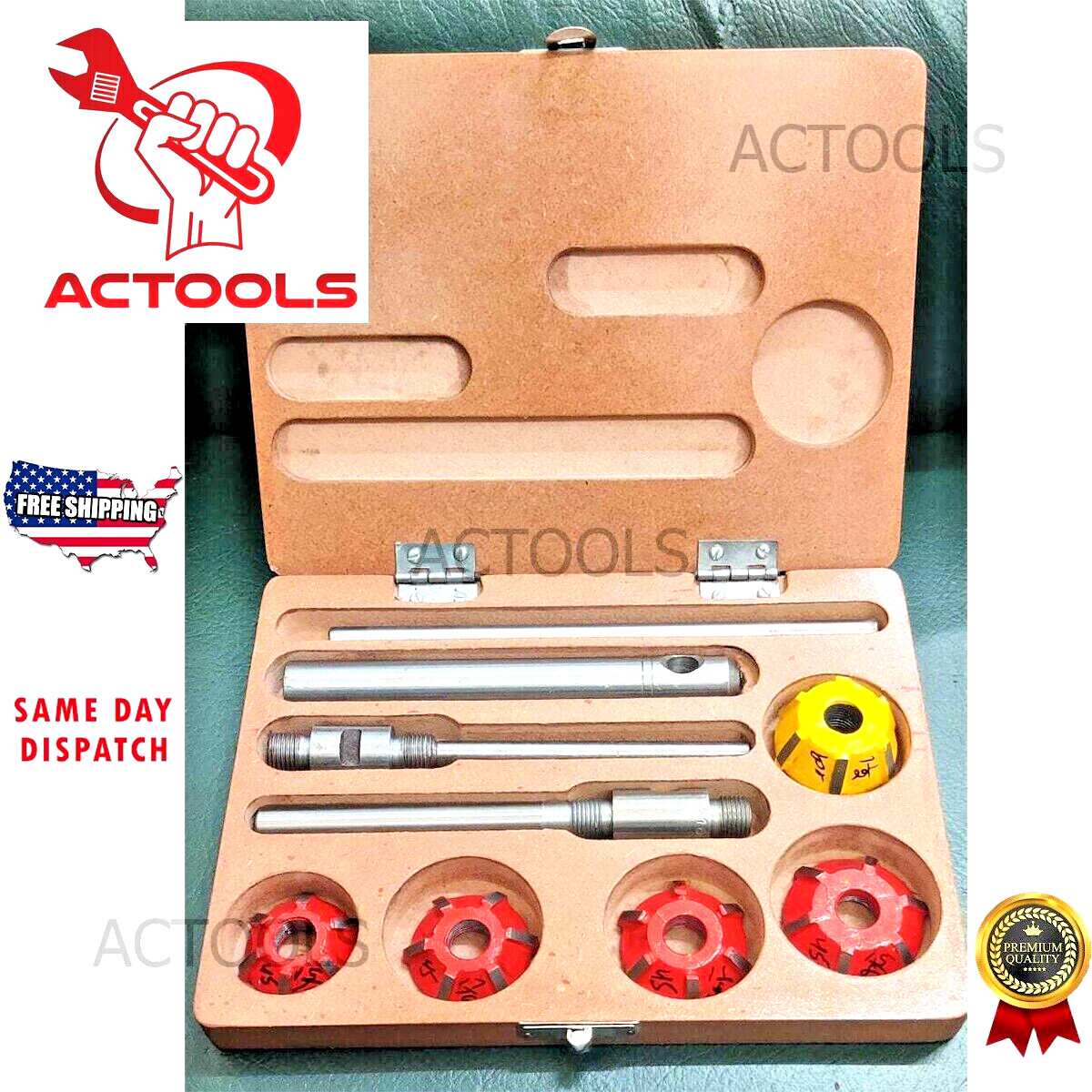 New Carbide Tipped Valve Seat Cutter 5 Pcs Set For Vintage & Modern Car & Bikes