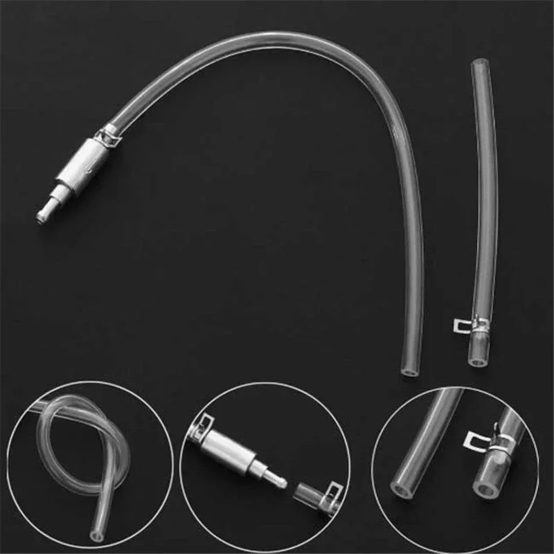 1 PCS Brake Bleeder Hose, One Way Check Valve Tube Bleeding Tool Kit Silver