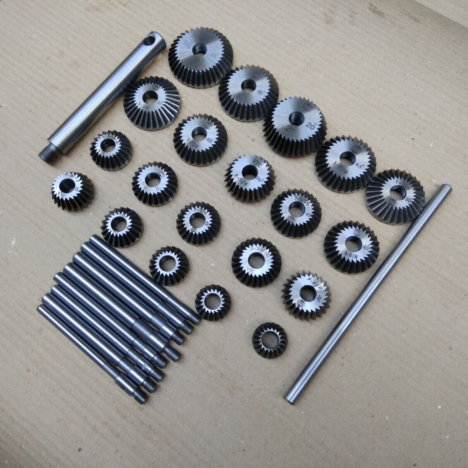 Valve Seat & Face Cutter Set Of 20 Pieces Carbon Steel Metal Box