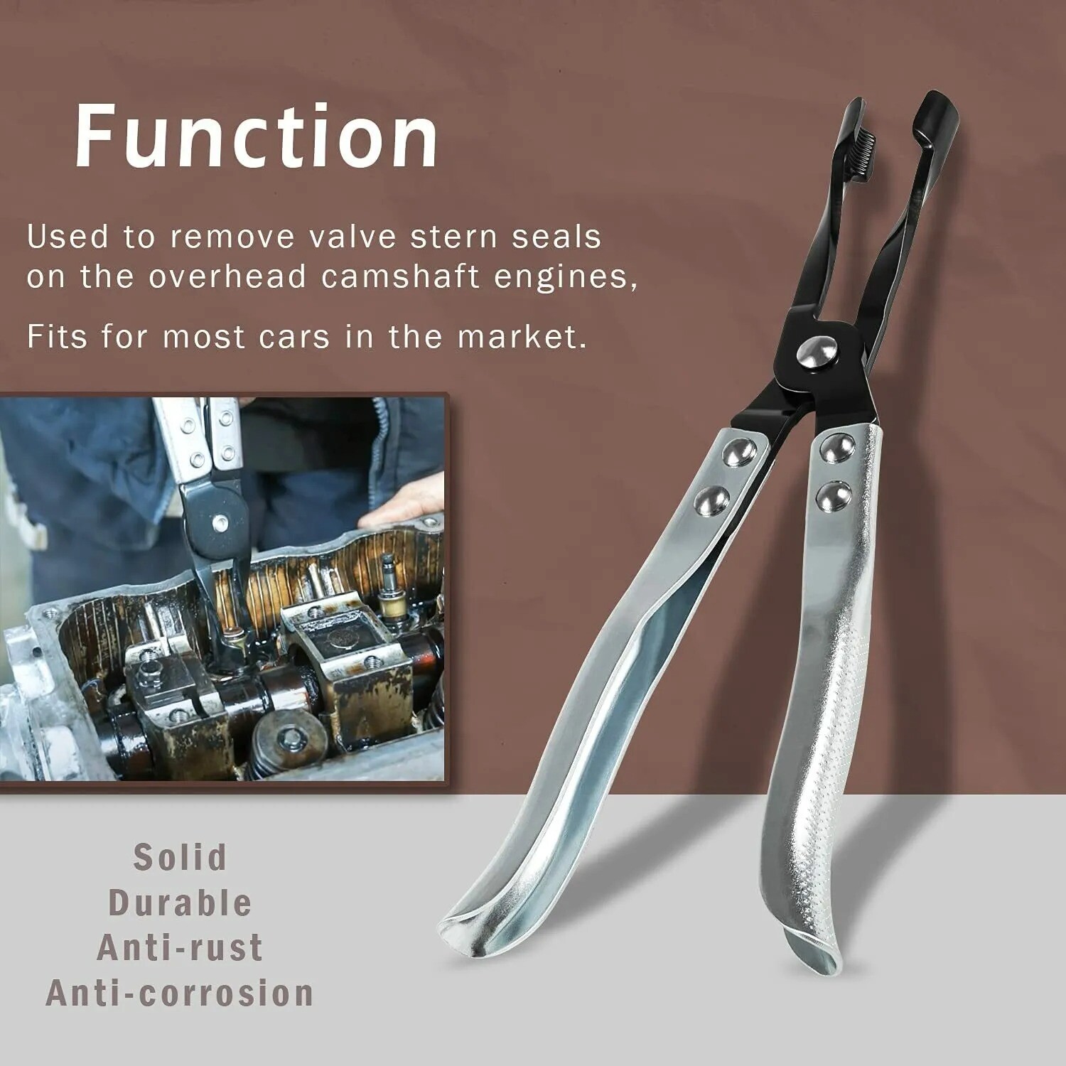 HW0107 Valve Stem Seal Pliers overhead camshaft engines Remover Tool New