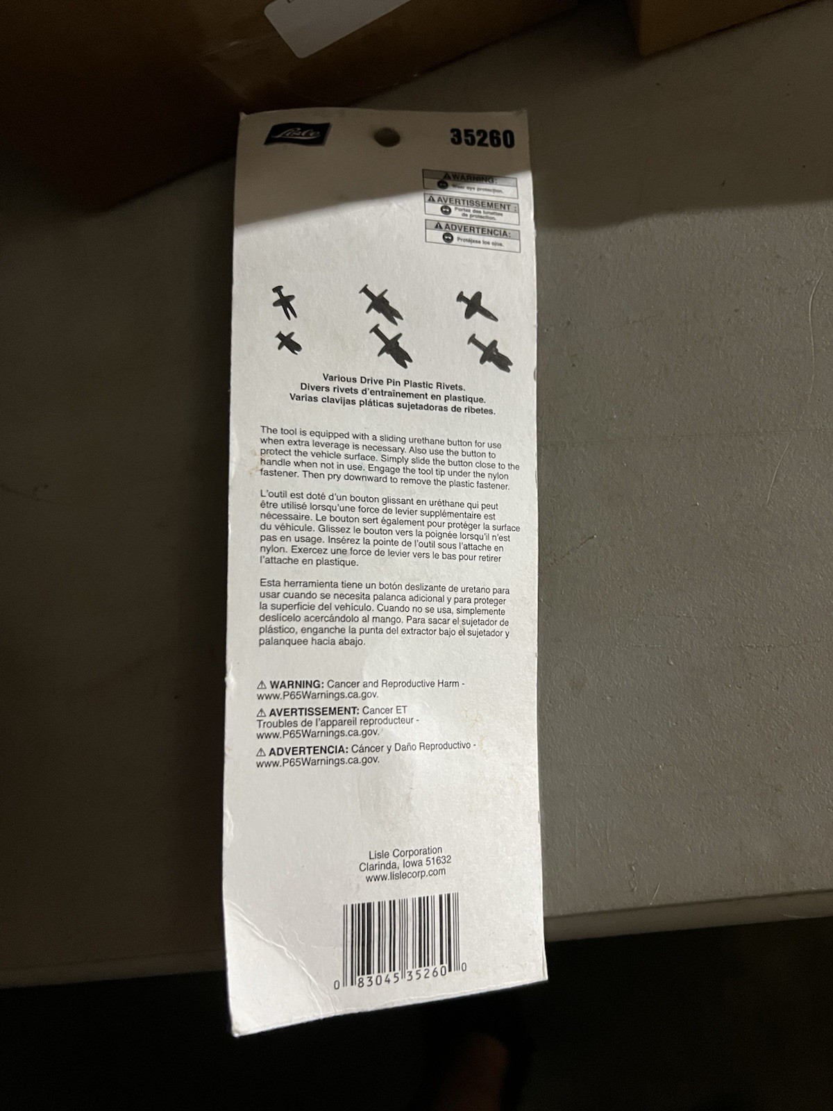 Lisle 35260 – Plastic Fastener Remover Car Truck Automotive
