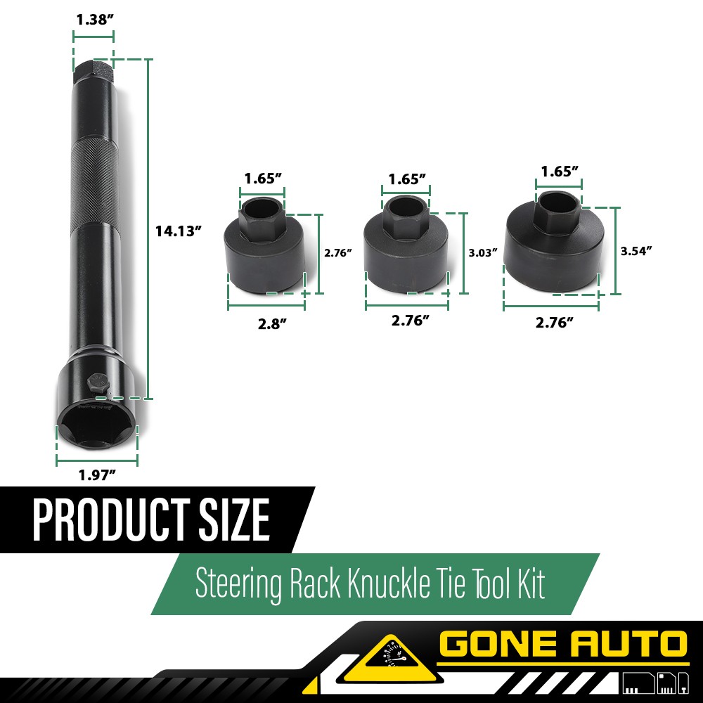 4PCS Steering Rack Knuckle Tie Rod End Axial Joint Remover Tool Kit Universal