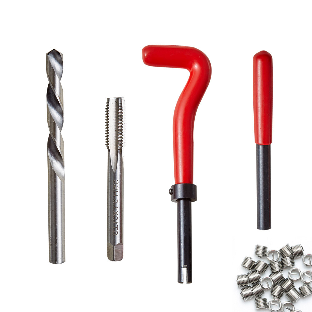 M5 M6 M8 M10 M12 Helicoil Thread Repair 131Pcs Kit & Metric Rethreading Tool Kit