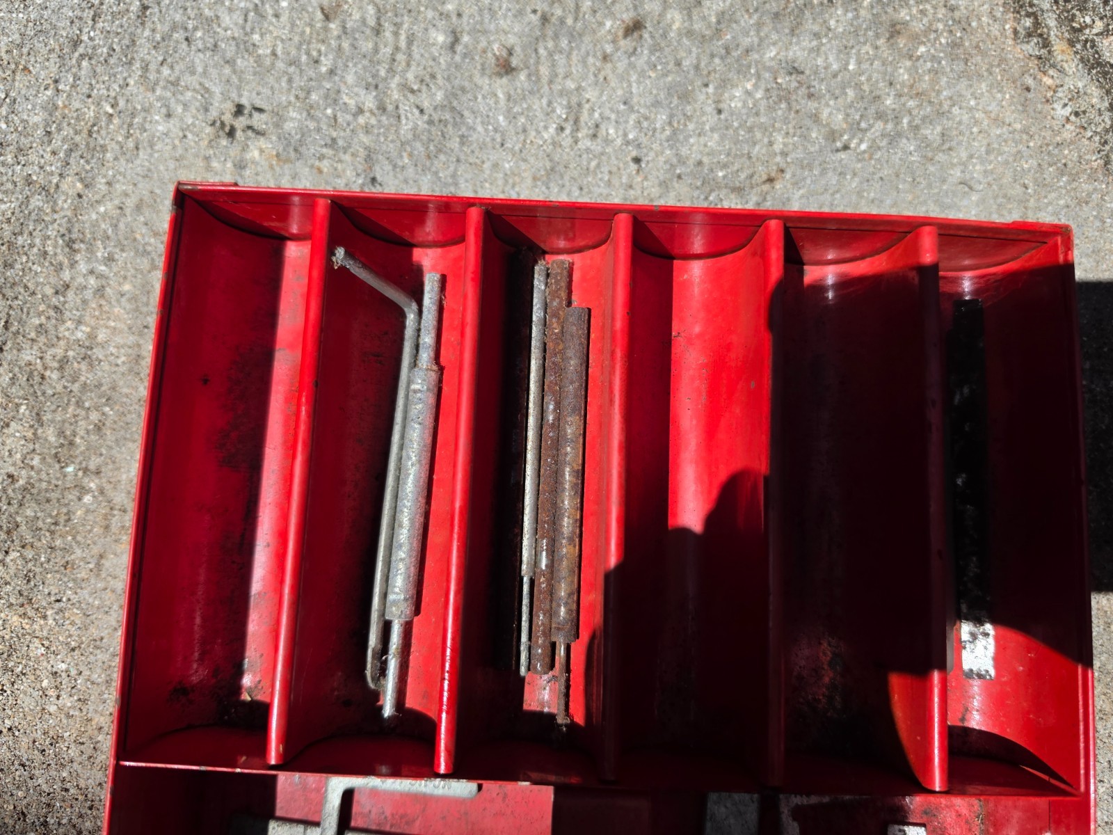 1950 SNAP ON tool box VINTAGE CARBURATOR ADJUSTMENT TOOLS SOCKETS MEASURE TOOLS