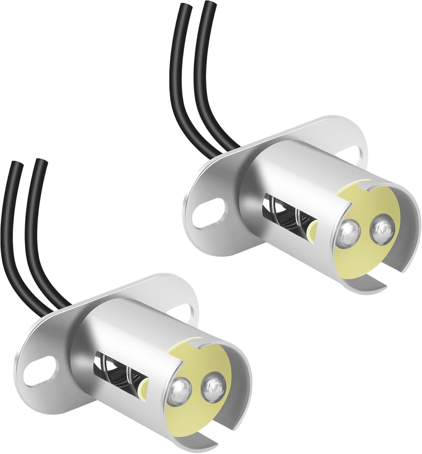 2PCS 1157 Bulb Socket,BAY15D Car Light Socket Adapter with 2 Wire BAY15D