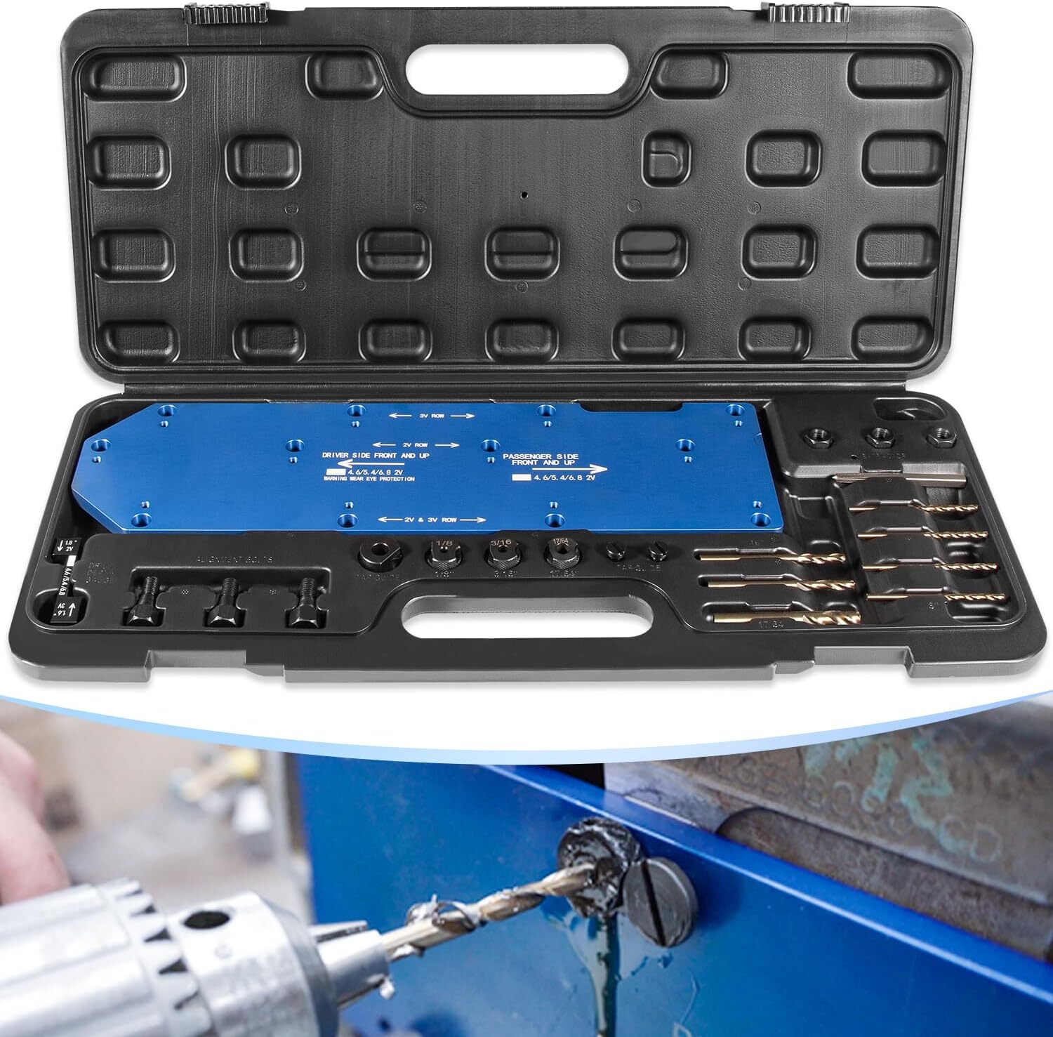 Manifold Drill Template Kit 71600 for Ford 4.6L/5.4L/6.8L V10 2 & 3 Valve Triton