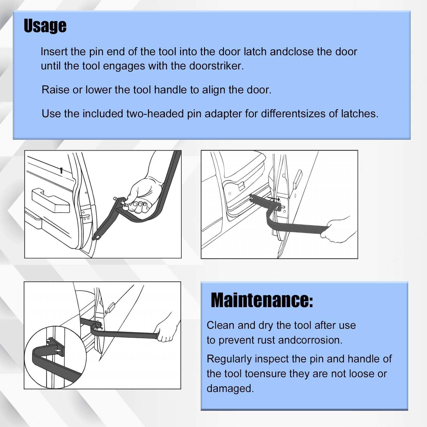 Replace 65800 Door Adjuster Door Alignment Tool Fit for Most Cars & Light Trucks