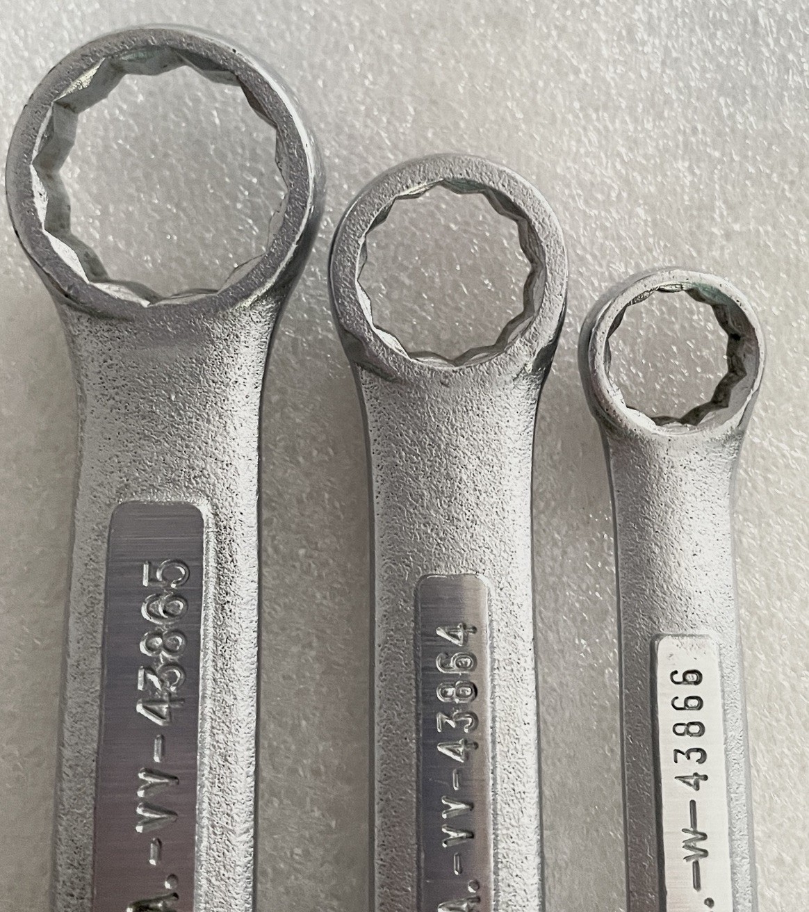 VTG. CRAFTSMAN SET OF 3 STUBBY DOUBLE BOX END WRENCHES~ 12 POINT 3/8”- 3/4” ~USA