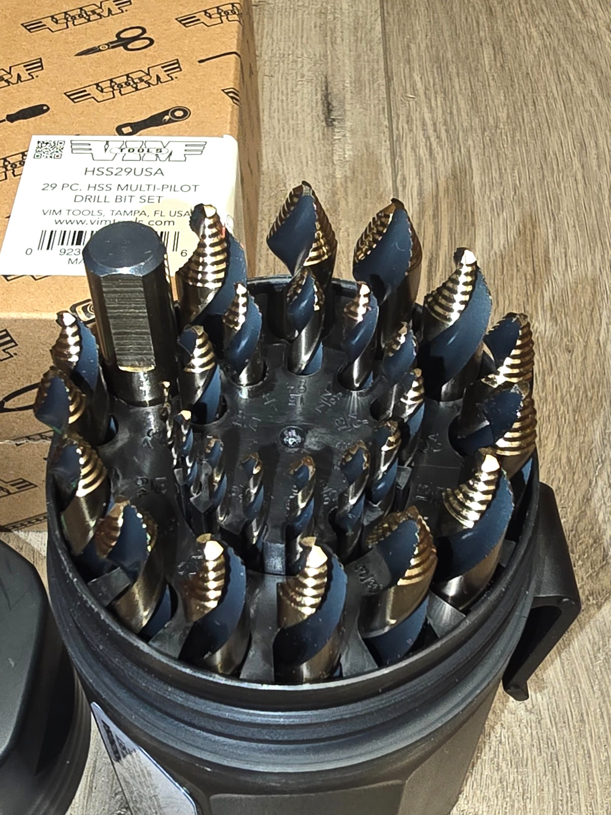 VIM Tools MVRK USA 29pc HSS Step Point Drill Bit Set, 1/16 to 1/2″ #HSS29USA