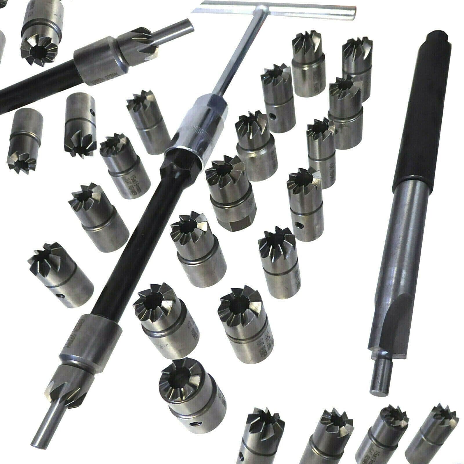 Universal Reface Diesel Injector Seat Cutter Reamer Set & Manhole Cleaning Set