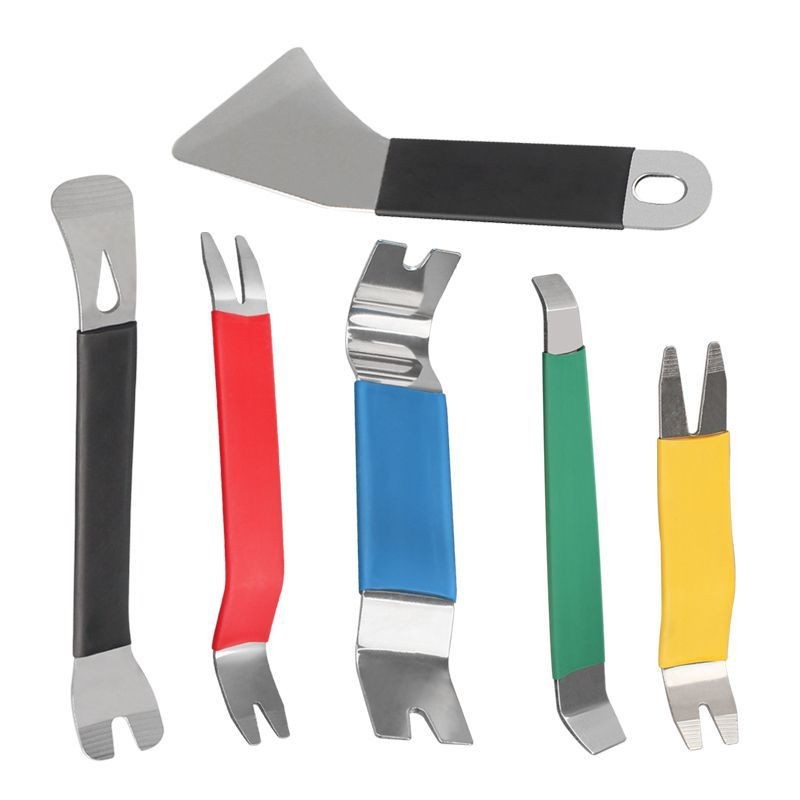 Stainless Steel Car Trim Removal Tools 6PCS for Door Panel Audio Console Repair