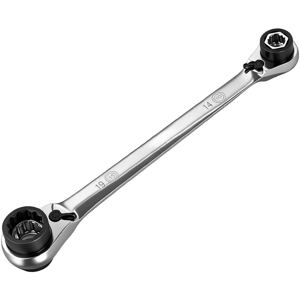 Heavy Duty 4-in-1 Ratchet Wrench Set 40CR Steel for Industrial Applications