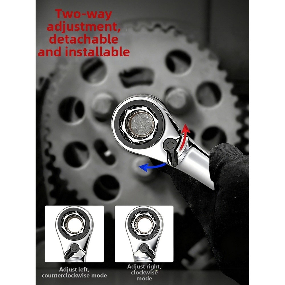Heavy Duty 4-in-1 Ratchet Wrench Set 40CR Steel for Industrial Applications