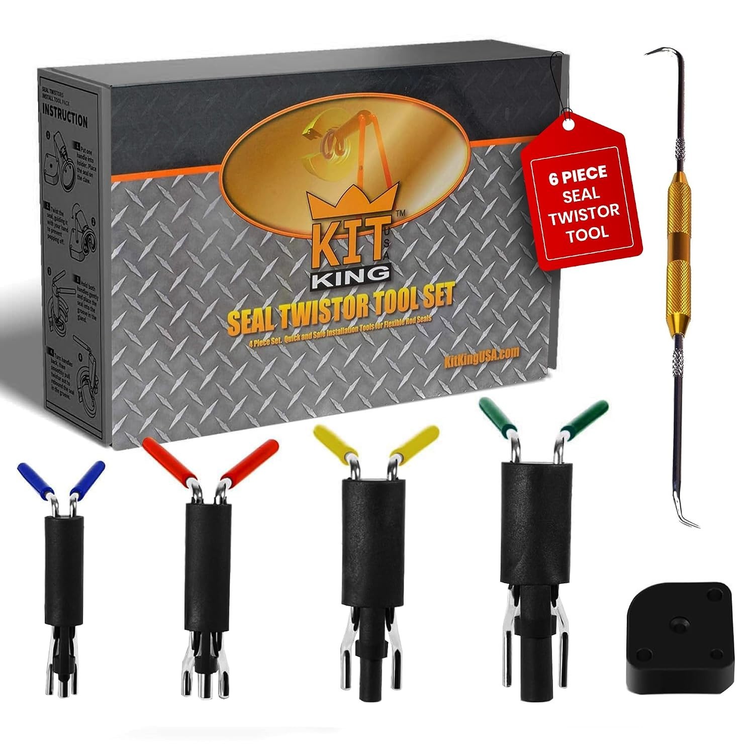 Hydraulic Seal Installation Tool Set – 6 Piece Twistor Kit for Easy Seal Fitting
