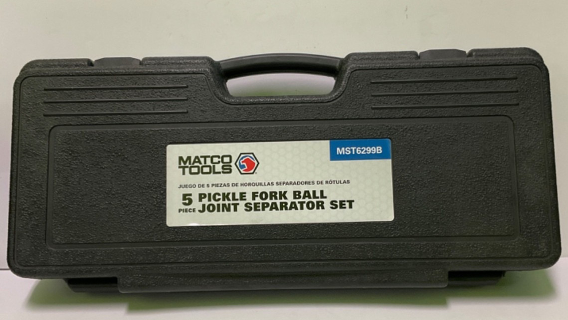 MATCO MST6299B, 5 PC, PICKLE FORK BALL JOINT SEPARATOR SET, HARD CASE