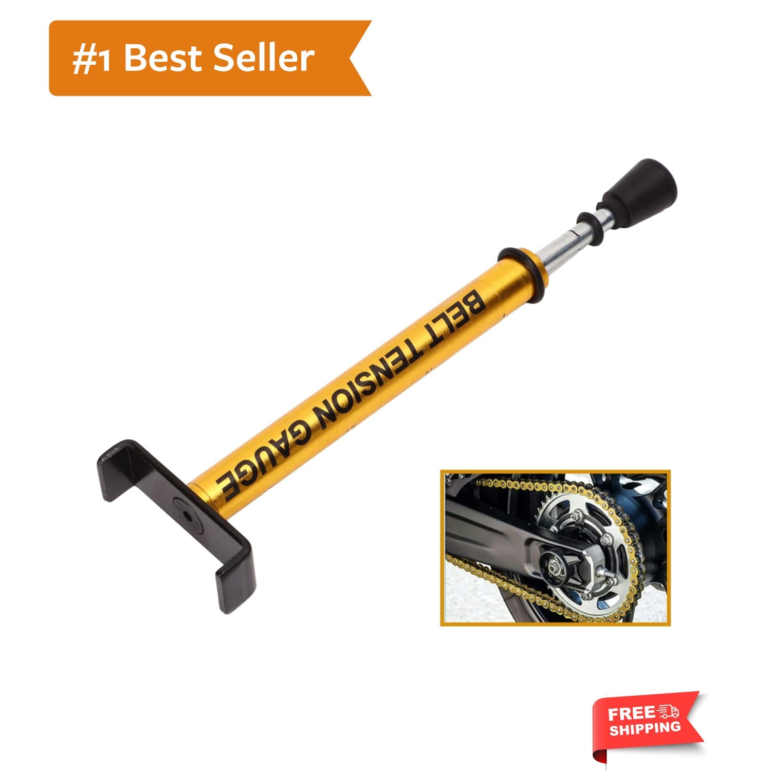 Belt Tension In Gauge, Belt Gauge Tool, Adjustable 10 Pounds, with L Shaped P…