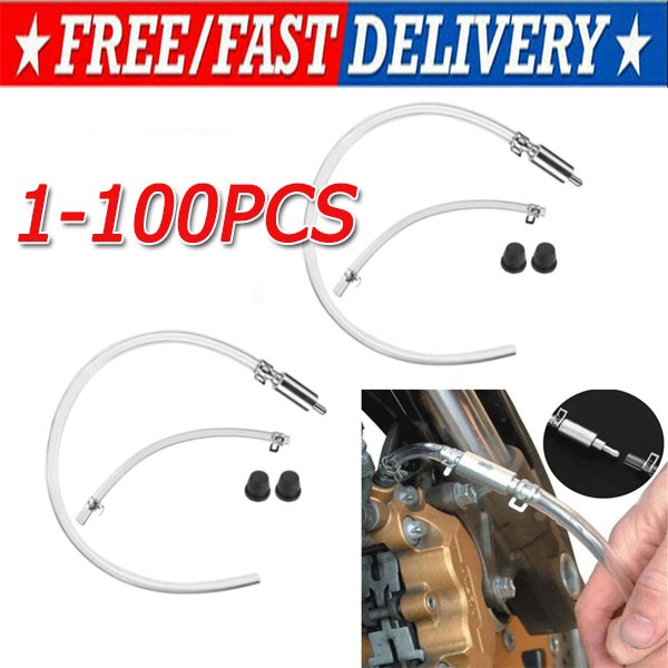 1-100PCS Brake Bleeder Hose, One Way Check Valve Tube Bleeding Tool Kit