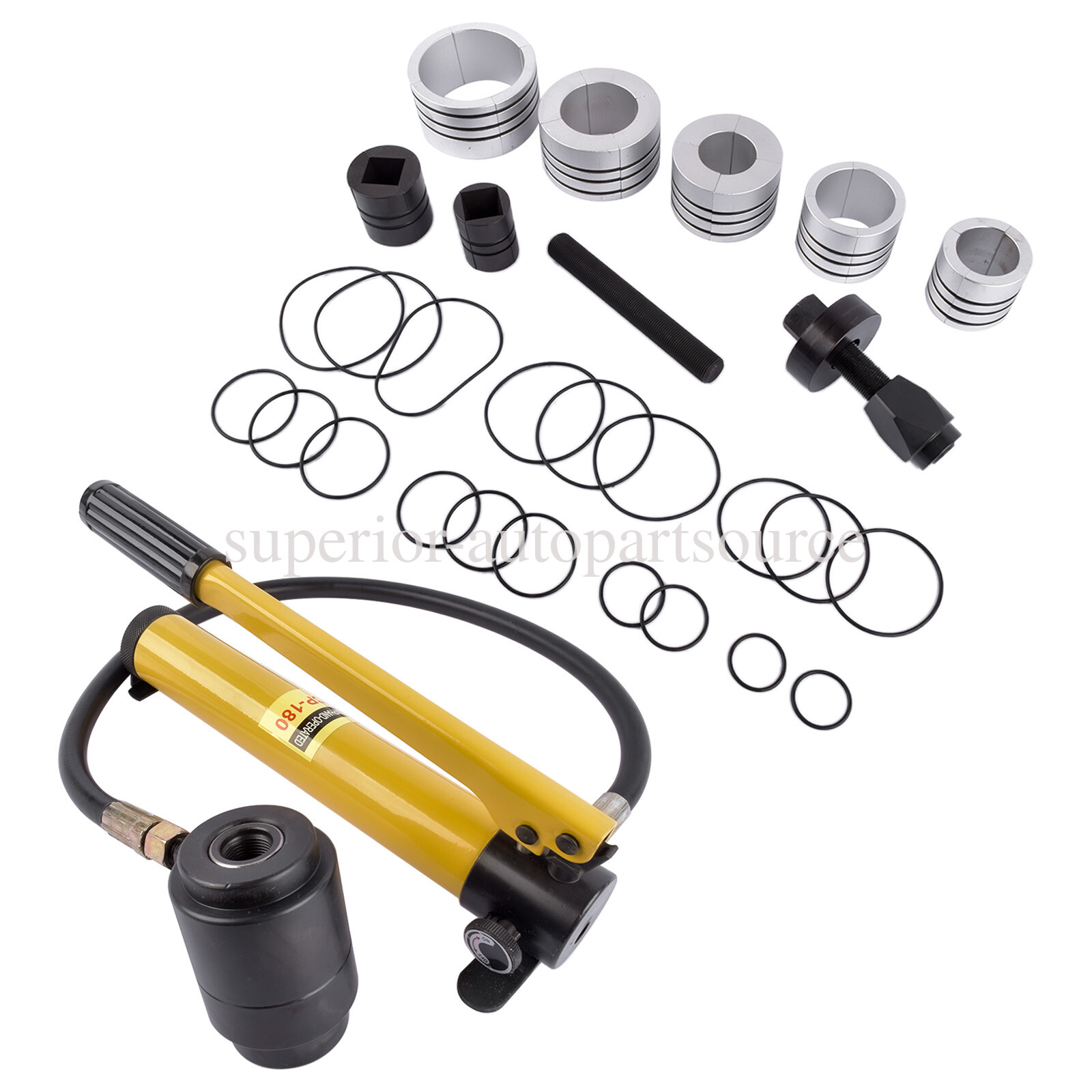 Manual Hydraulic Exhaust Pipe Stretcher Expander Kit 1-5/8 in to 4-1/4 in 10 Ton