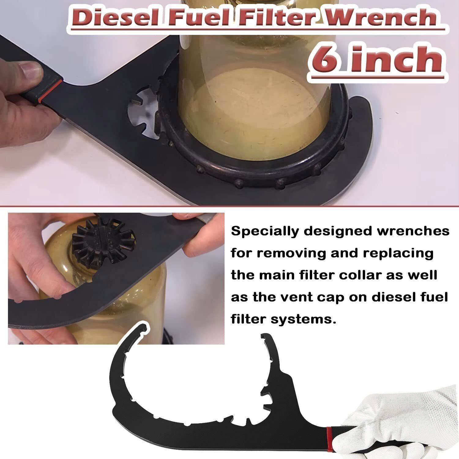 61110 Diesel Fuel Filter Wrench For 6″, Paccar Kenworth Peterbilt Cummin✨