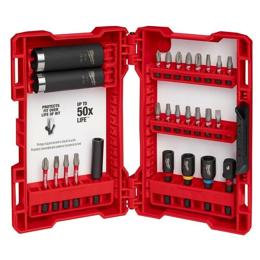 Milwaukee 26PC Drill Impact Duty Drive and Fasten Bit Set SHOCKWAVE 48-32-4408