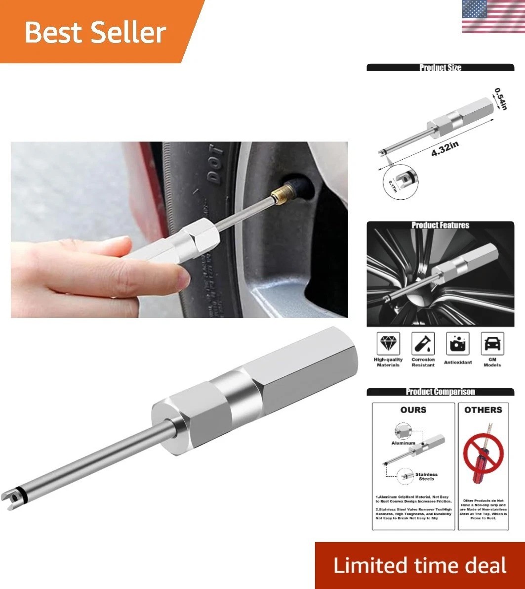 No Scratch Tire Valve Puller Tool – Essential Metal Repair Tool for Vehicles