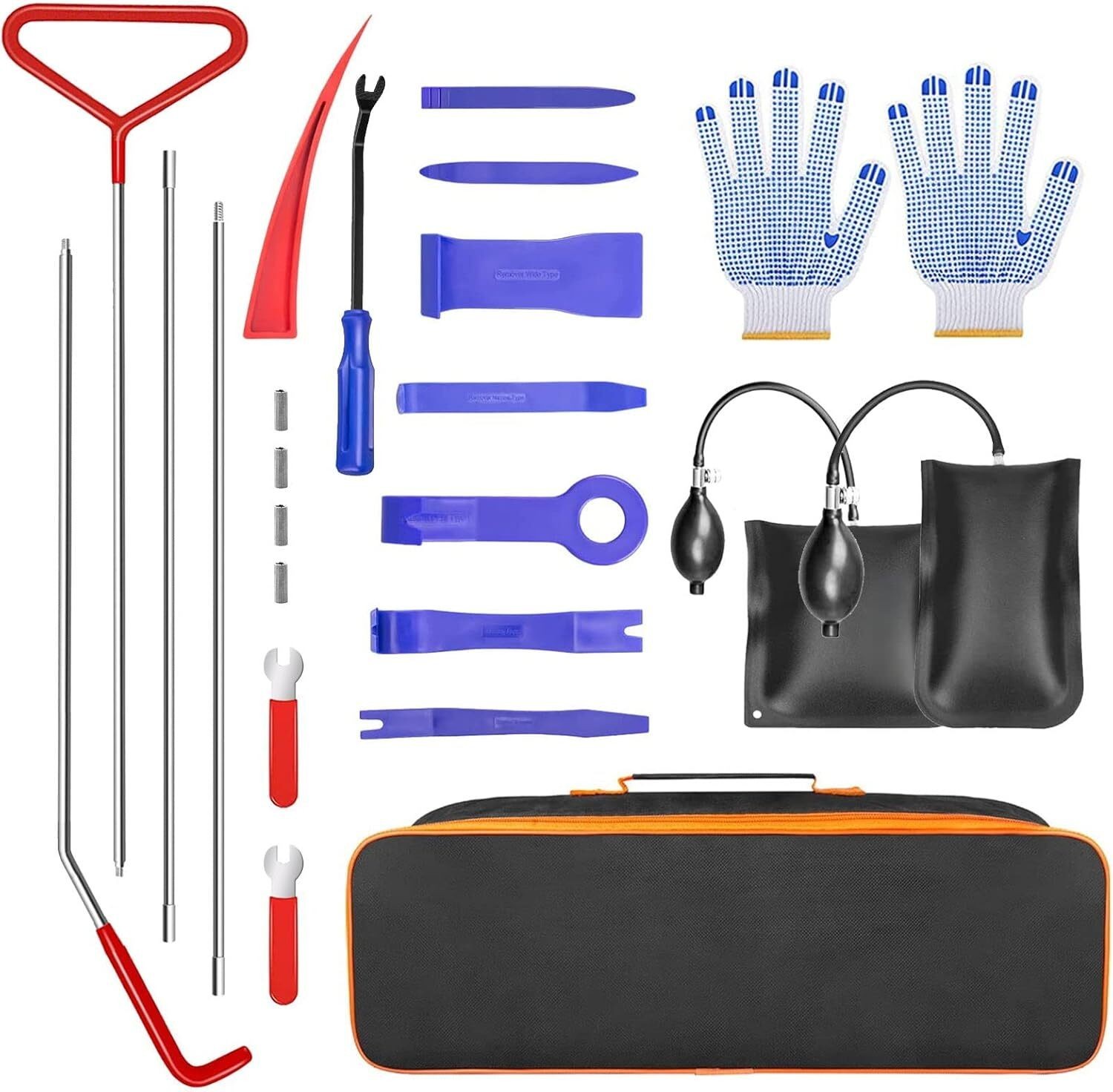 24PCS Professional Car Door Window Emergency Open Unlock Lock Out Auto Tool Kits