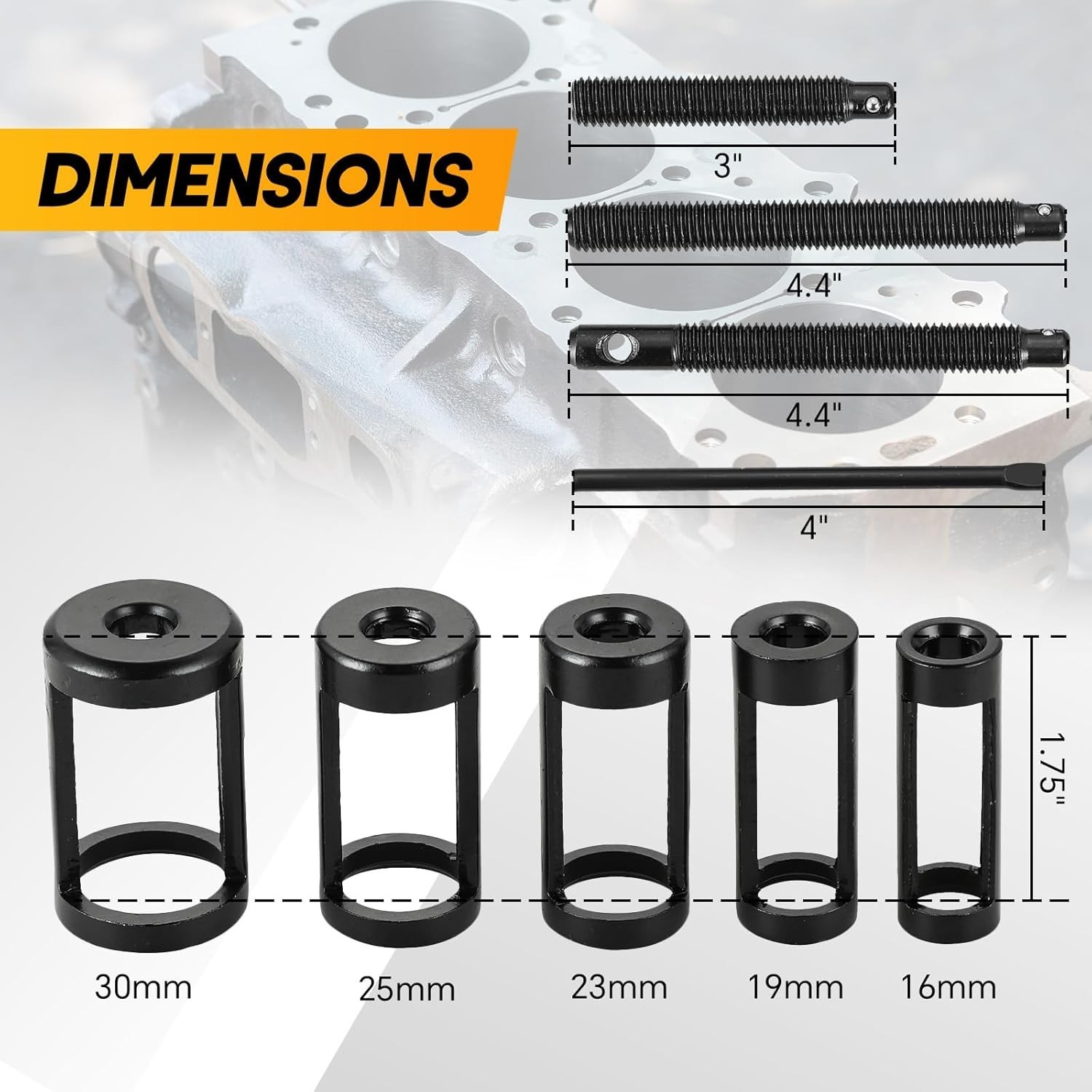 5 Sizes Valve Spring Compressor Pusher Automotive Tool For Car Motorcycle Set