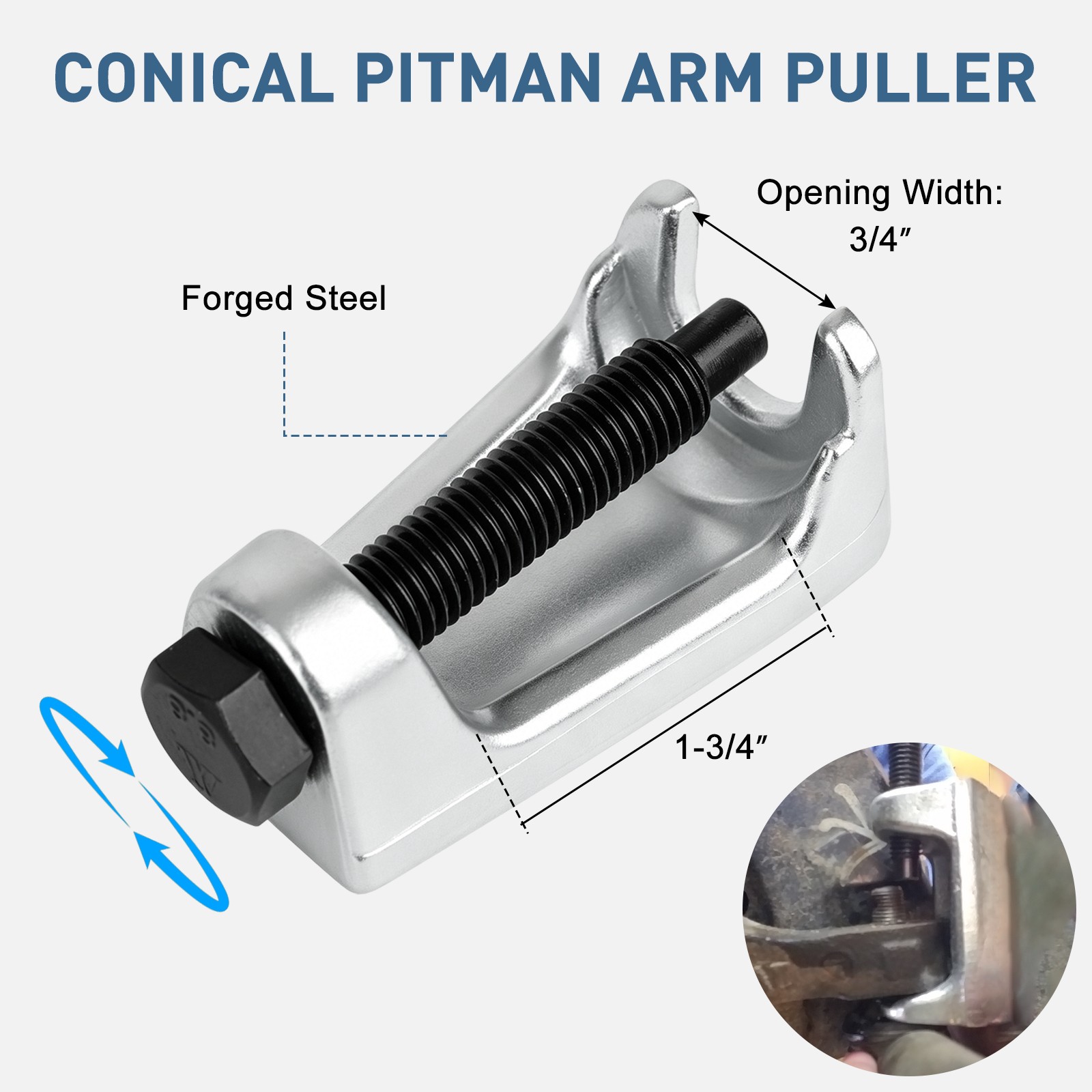 Conical Pitman Arm Puller Tie Rod End Separator Ball Joint Remover Tool for Cars