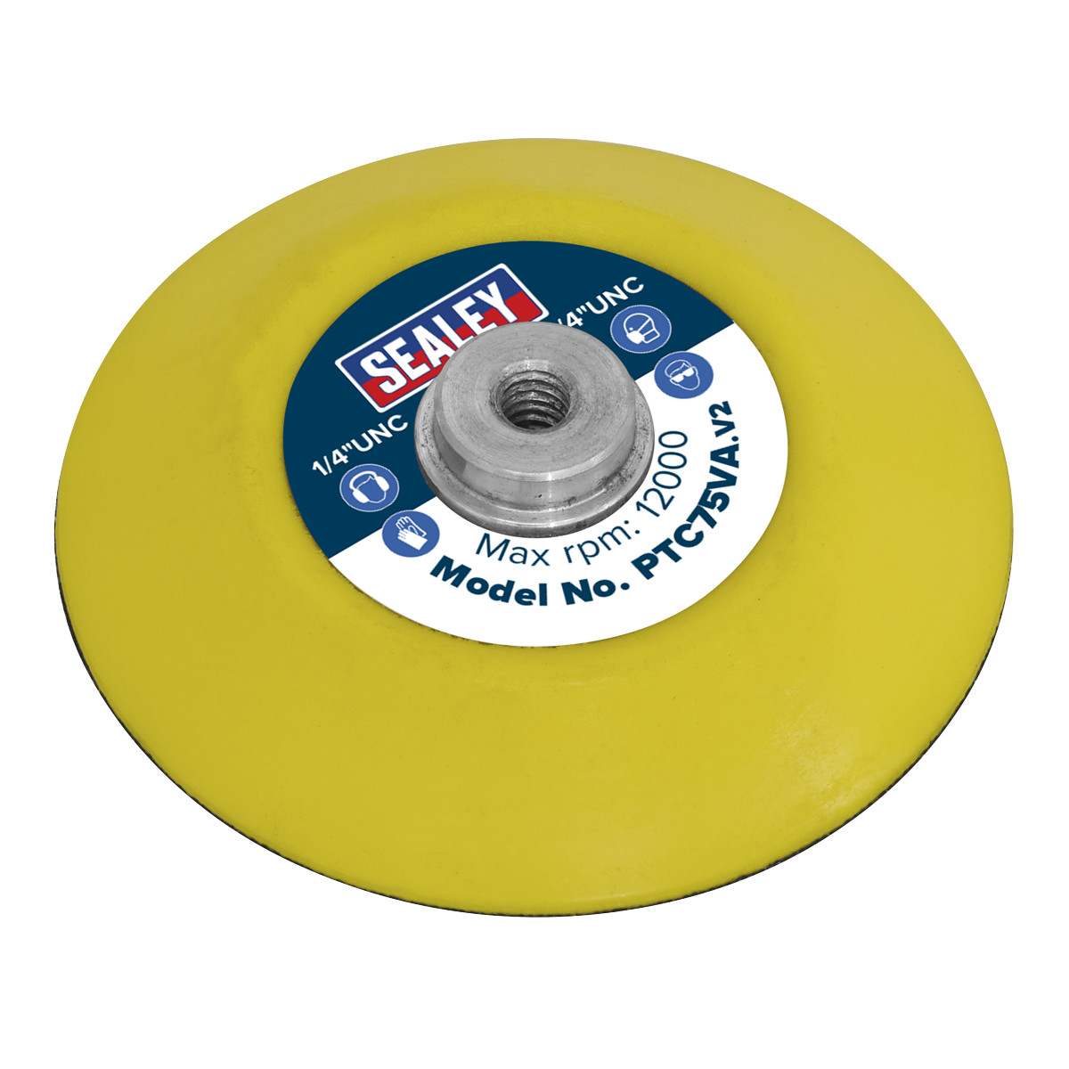 Sealey PTC75VA Hook-and-Loop Backing Pad 71mm 1/4″UNC