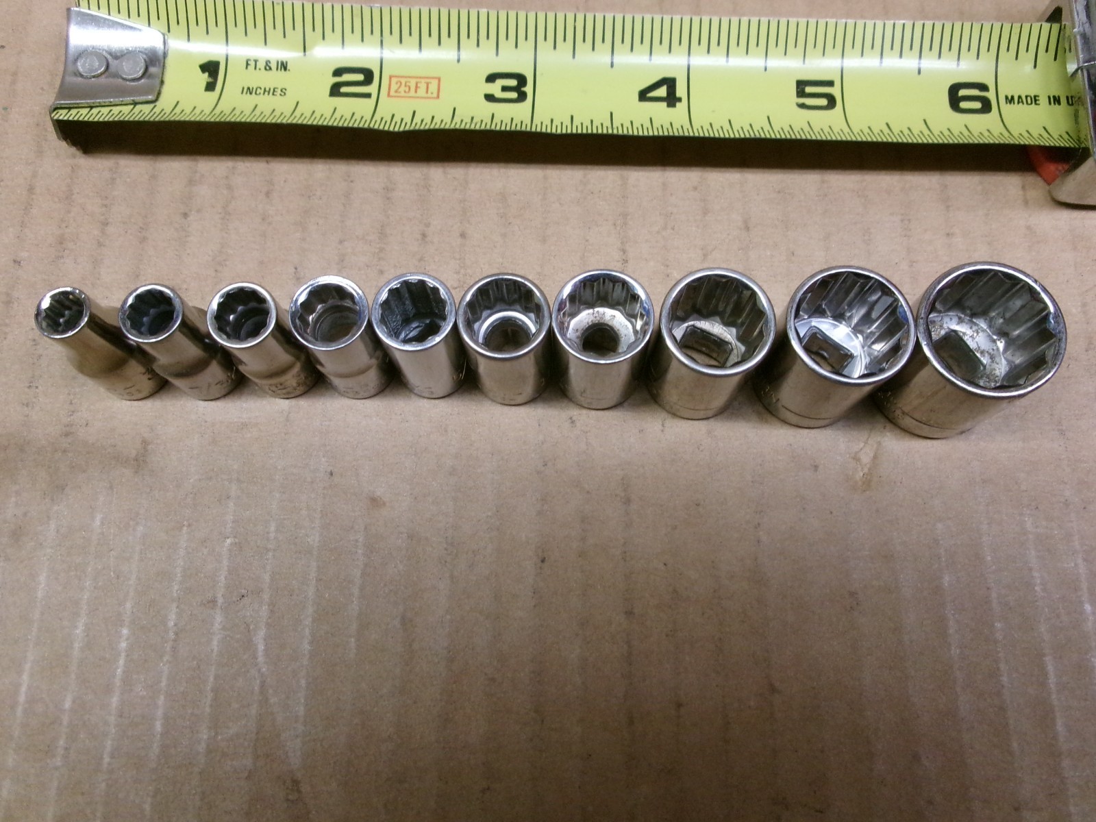 Craftsman USA 1/4″ Drive 1-Piece 12-Point Socket Set 3/16″ – 9/16″