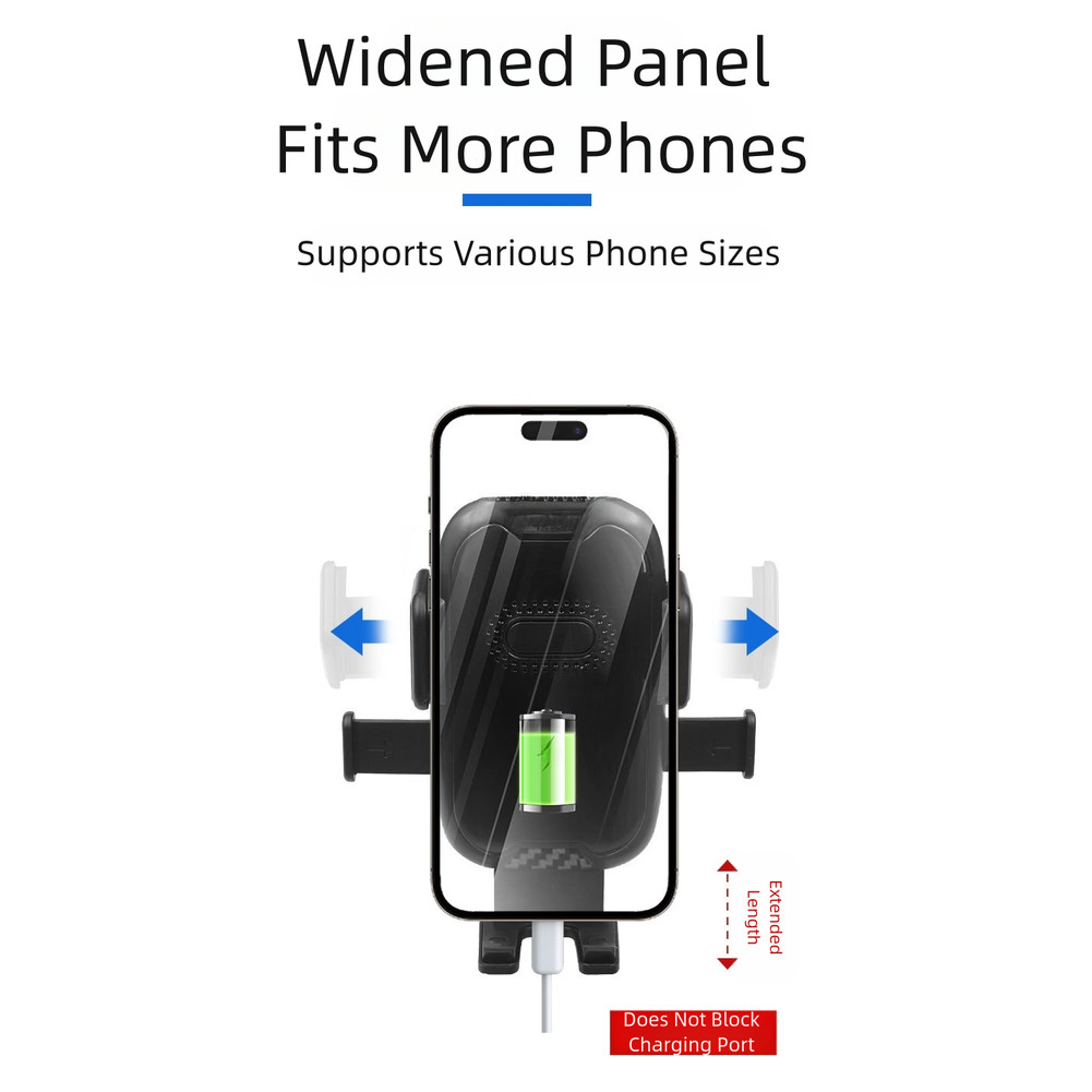 Black Silver Car Air Vent Phone Holder Compatible with Phones For 47 to 72 Inch