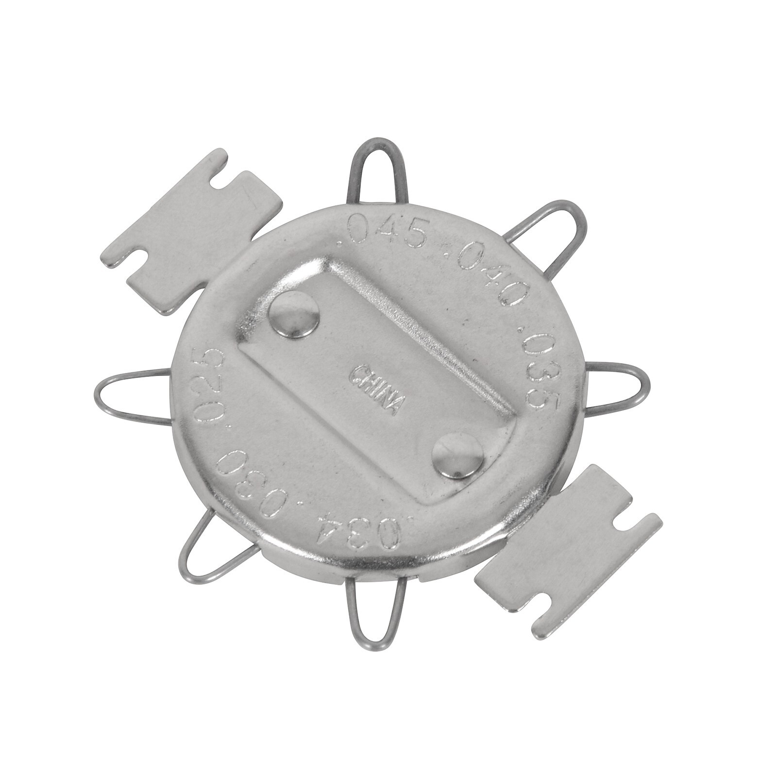 0.64-1.14mm Motorcycle Spark Plug Gap Gauge Set Small Six-Notch Leaf Type Sliver