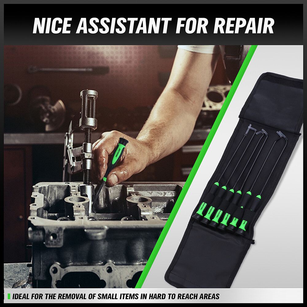 6PC Precision Pick Hook Set Car Auto Oil Seal O-Ring Seal Gasket Puller Remover