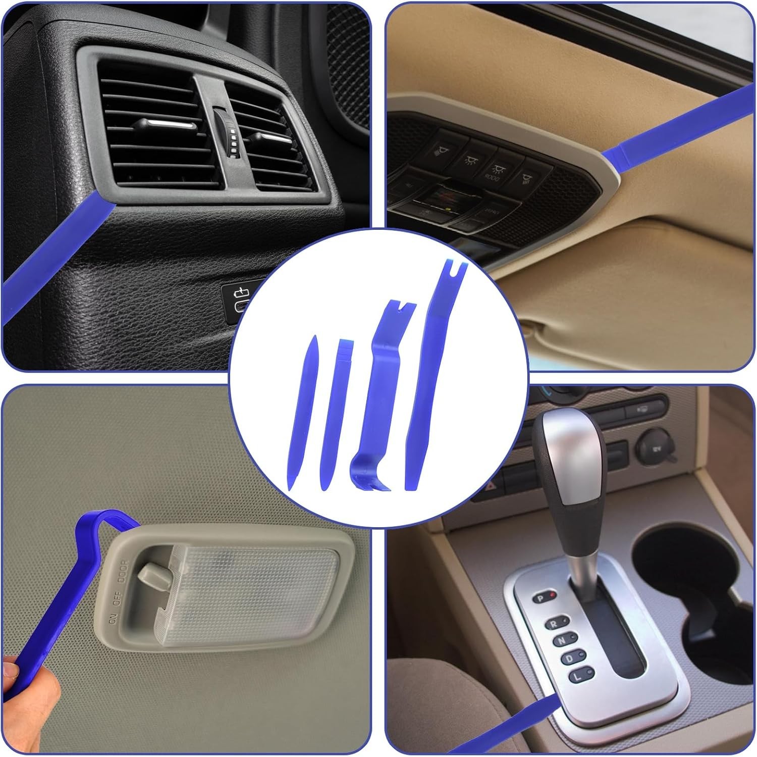 9Pcs with Plastic Pry Tool, Fastener Clip Pliers, Car Interior Panel Door Win…