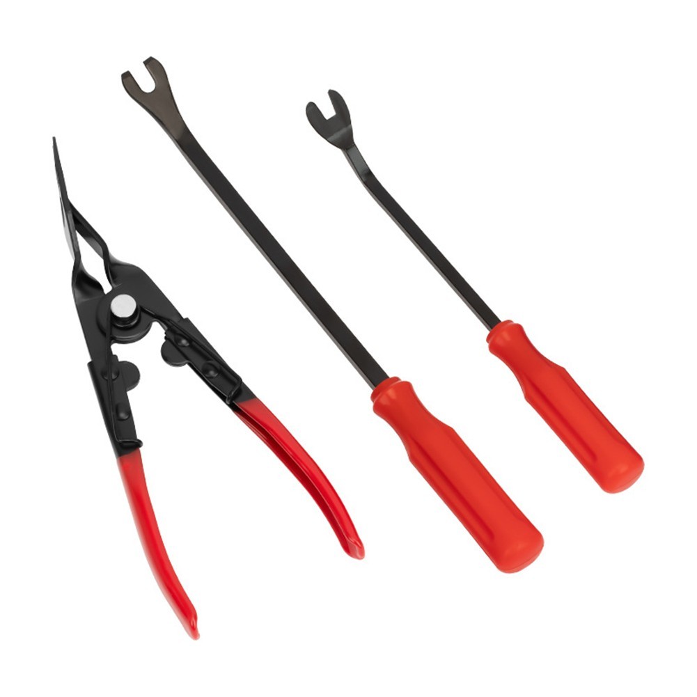 4PCS Car Plastic Clip Remover Tools Stainless Steel for Door Trunk Panels