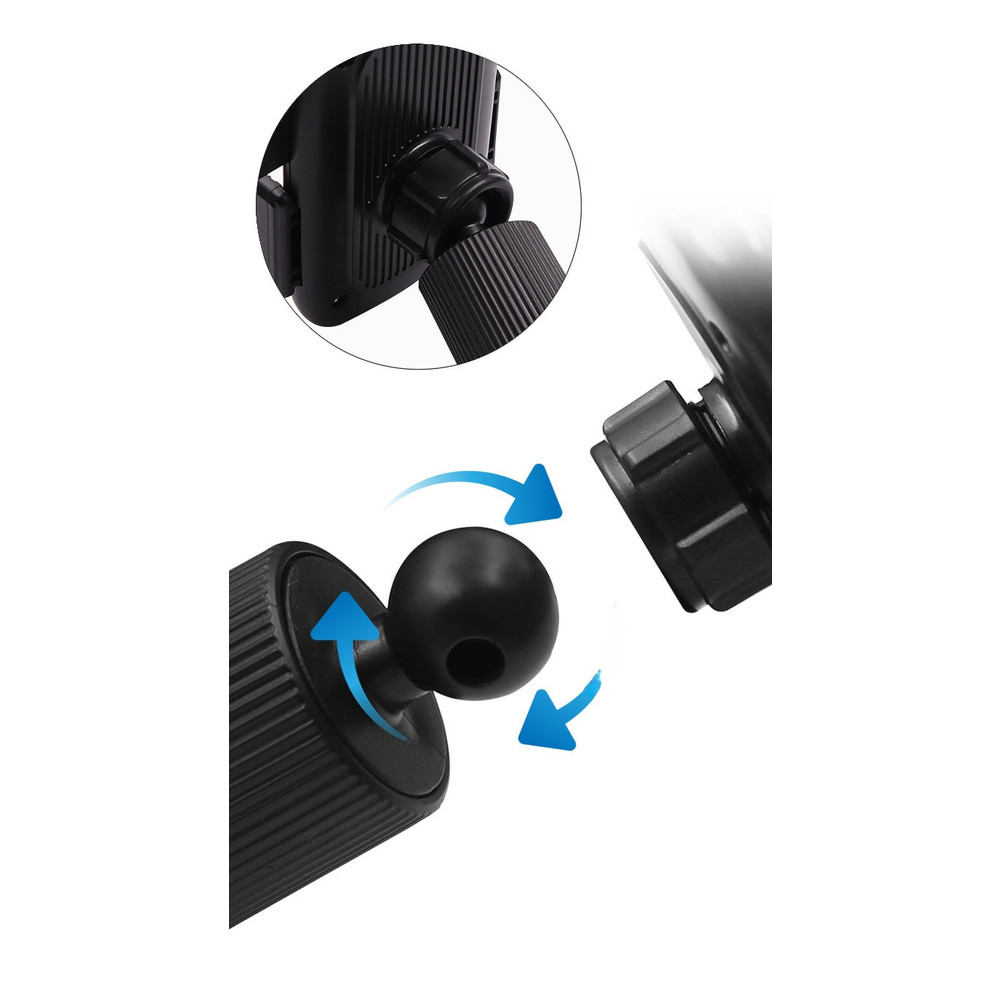 Black Silver Car Air Vent Phone Holder Compatible with Phones For 47 to 72 Inch