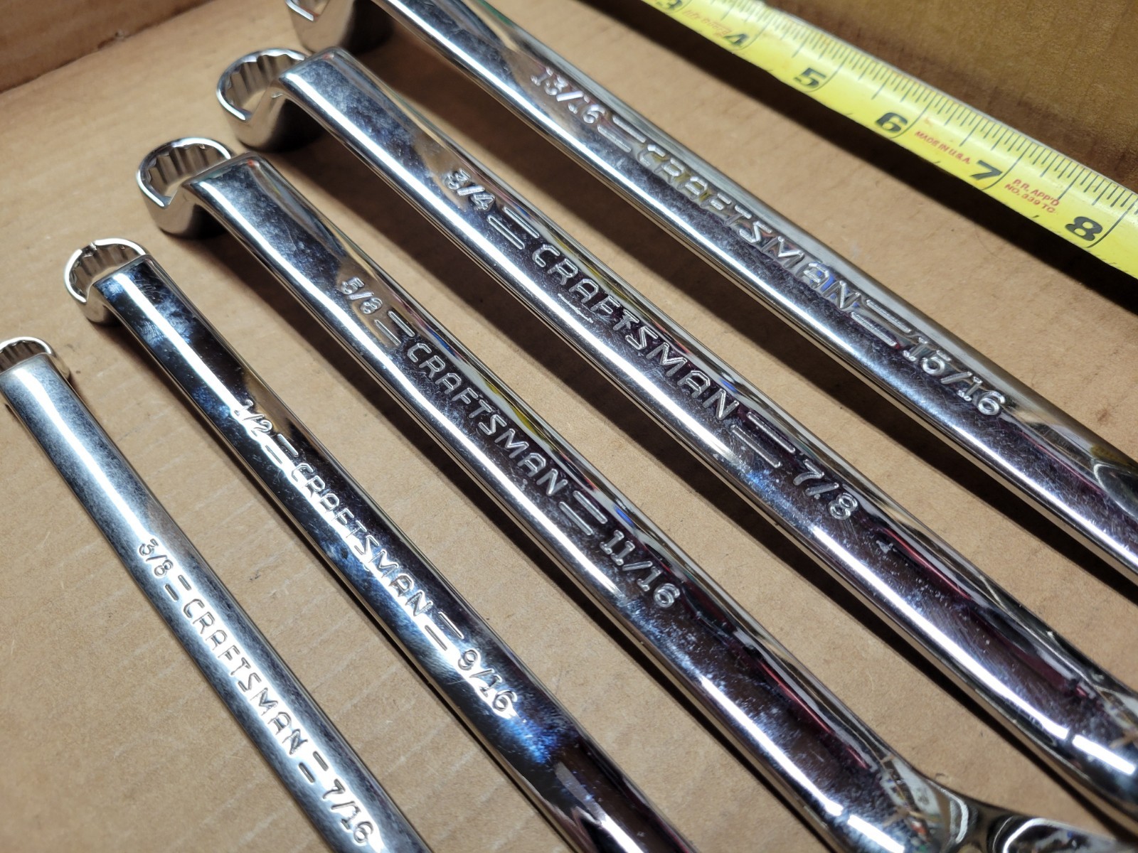 Craftsman USA 5-Piece SAE Deep Offset Full Polish Double Box End Wrench Set
