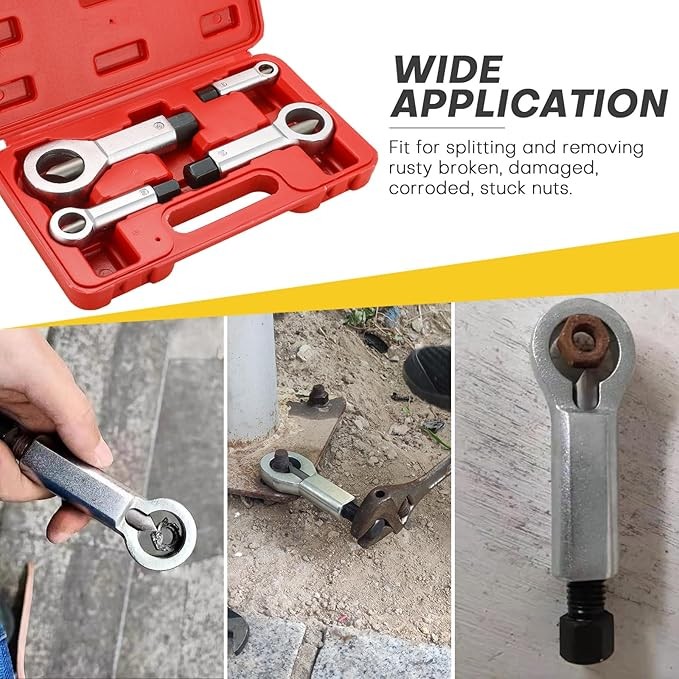 Nut Splitter Breaker 9-27mm Nut Remover Extractor Adjustable Cracker Hand Tool